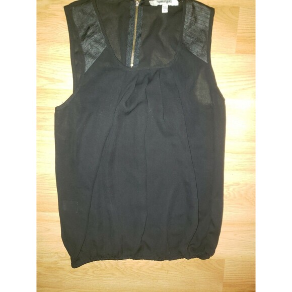 Daniel Rainn Medium Black Sleeveless Blouse - Picture 1 of 3